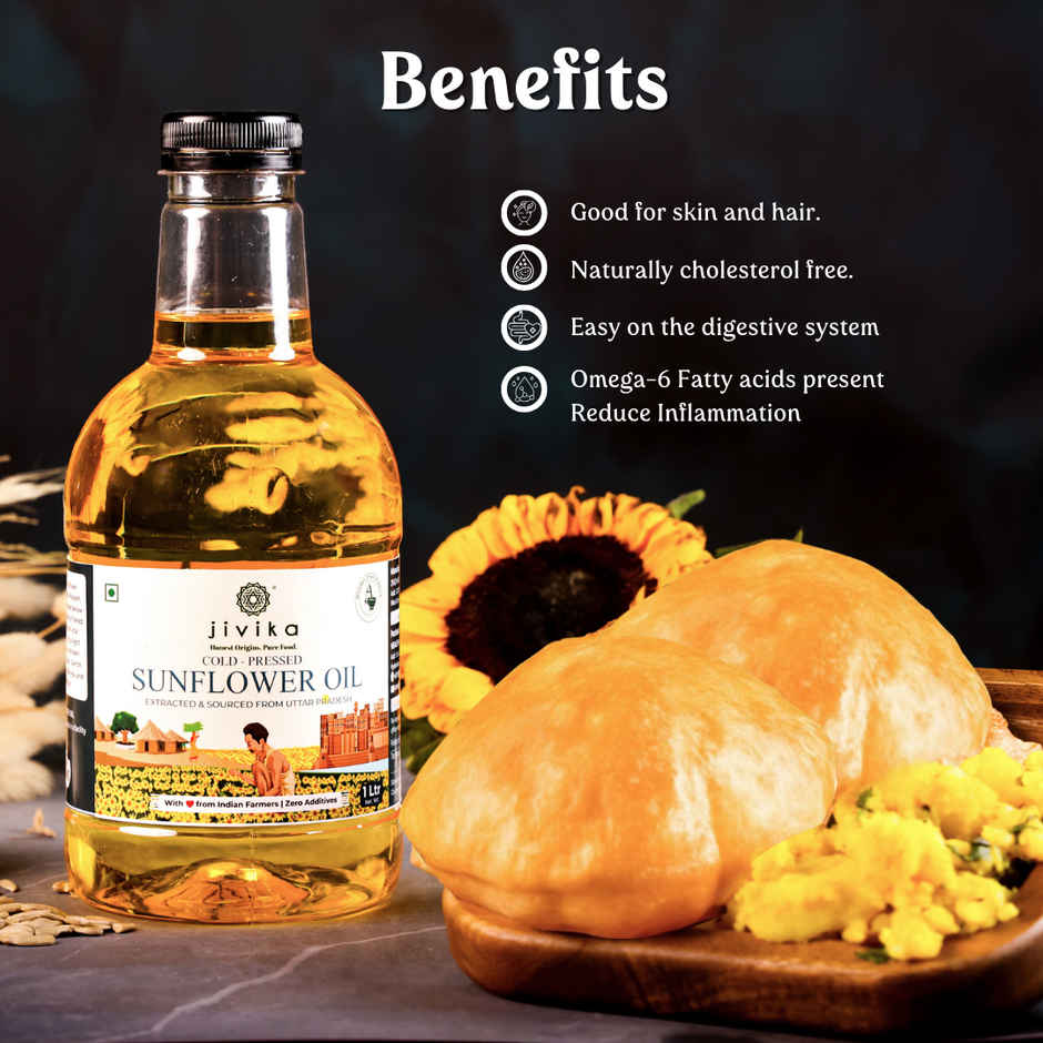 Jivika Sunflower Cold Pressed Oil | Healthy Cooking Oil