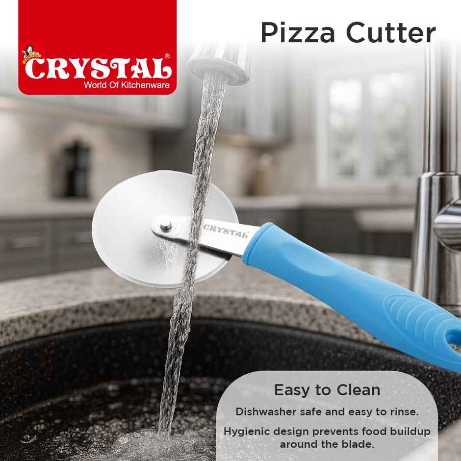 Crystal Stainless Steel Pizza Cutter, Multicolour