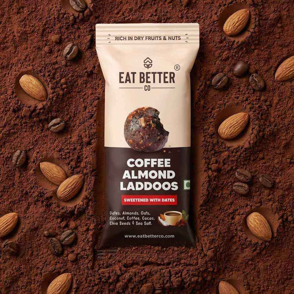 Eat Better Co Coffee & Almond Laddoos High Protein, Truly Natural