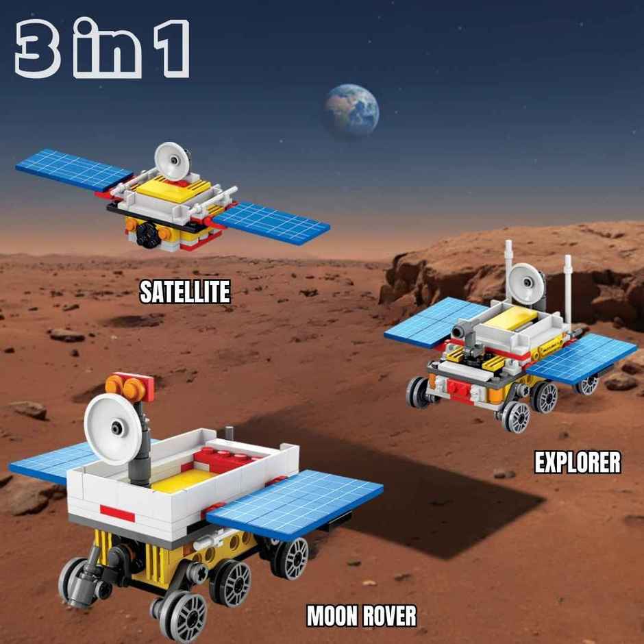 Apex Space Moon Rover Building Blocks 155 Pieces | 3-in-1 Construction Set | STEM Toy