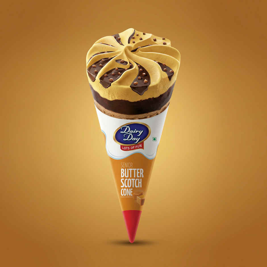 Dairy Day Butterscotch Ice Cream Cone | Crunchy & Creamy