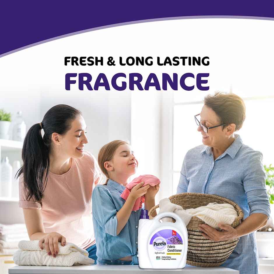 Purela Lavender After Wash Fabric Conditioner Liquid Softener | Eco-Friendly & Biodegradable