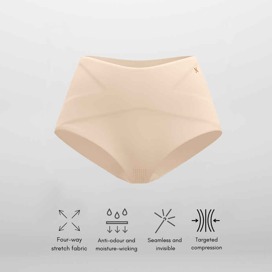 Krvvy Women's All Day Control Shapewear | Seamless, Targeted Compression & Cotton Crotch - 3XL