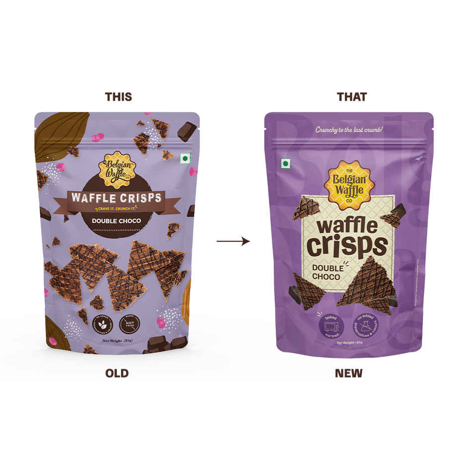 The Belgian Waffle Co Double Choco Crisps | Crispy & Chocolatey