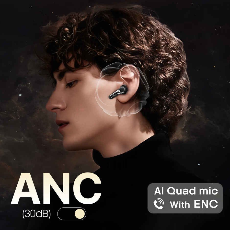 Leaf Buds X714 True Wireless 4 in 1 Earbuds with ANC | 70H Playtime | Fast Charging | Carbon Black