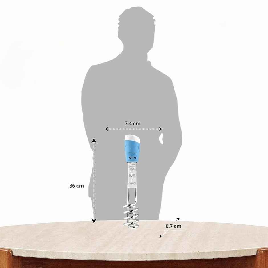 NEV ThermX 1500W Shock-Proof Immersion Rod Water Heater | Blue