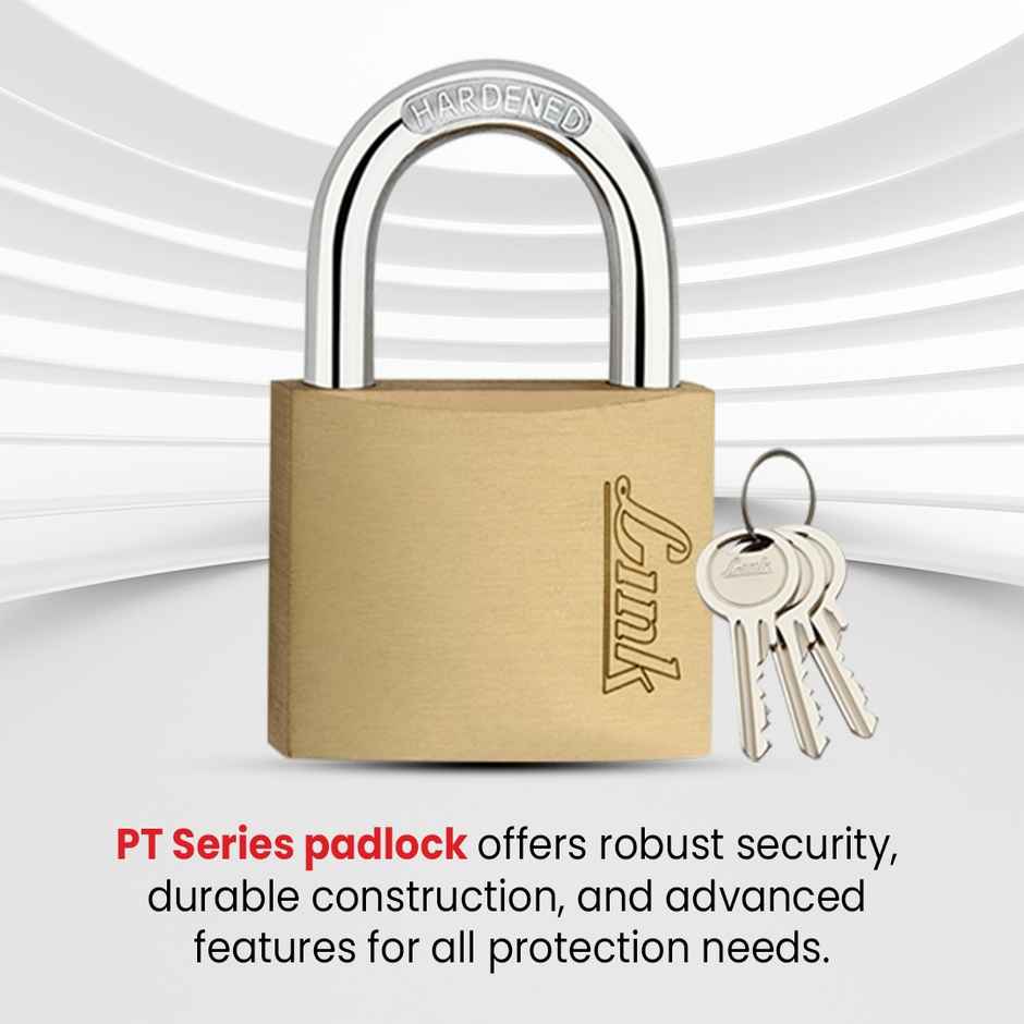 Link PT-20 Small Brass Travel Lock | Compact & Durable | 3 Keys | 15-Year Warranty