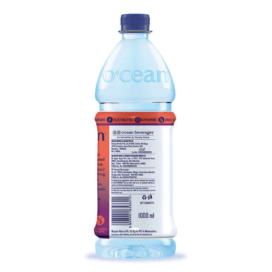 O'cean Fruit Water Peach & Passionfruit Vitamin & Electrolyte Hydration