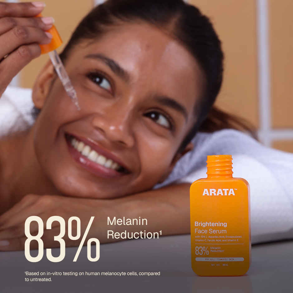 Arata Brightening Face Serum | Vitamin C, E & Ferulic Acid | Reduces Dark Spots