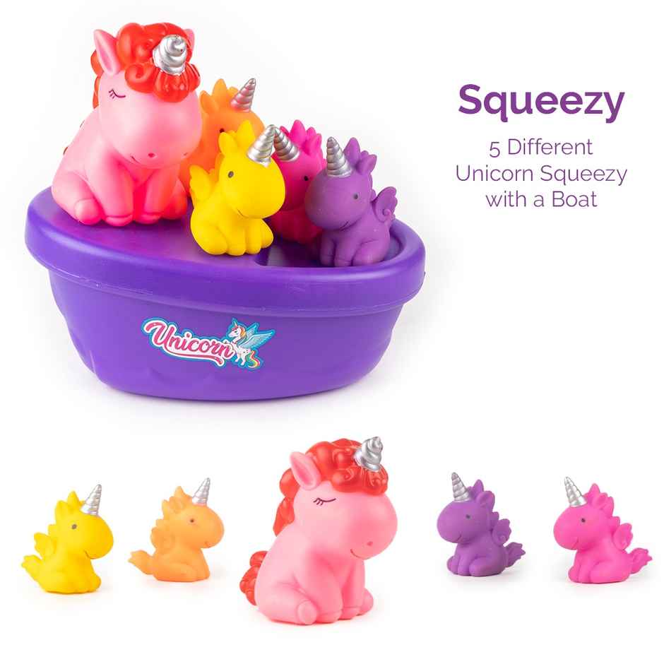 Ratna's Squeezy Unicorn Family Cruise (Colour May Vary)