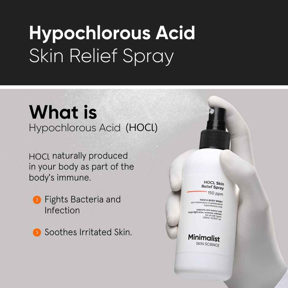 Minimalist Hocl Skin Relief Spray 150Ppm