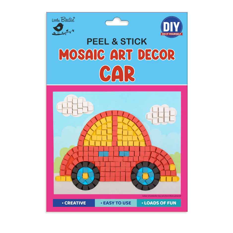 Itsy Bitsy Peel and Stick Mosaic Art Decor Car 17 x 21cm Lb