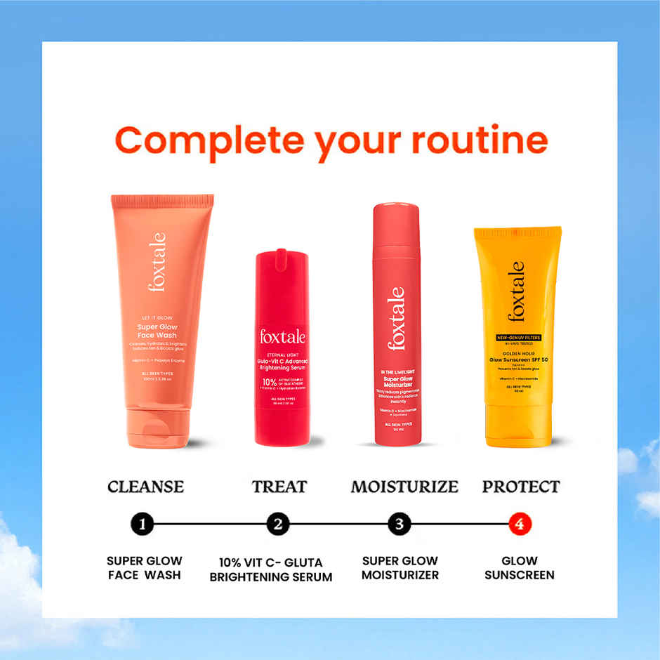 Foxtale Glow Sunscreen SPF50 PA++++ In-Vivo Tested