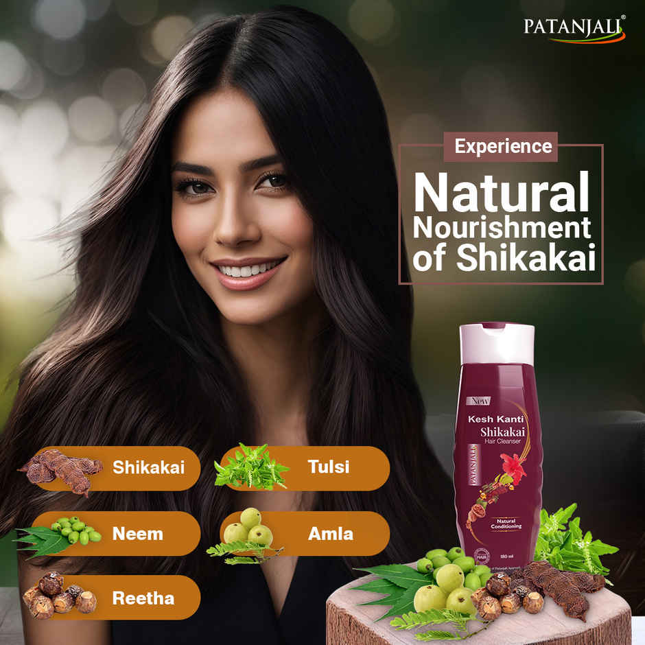 Patanjali Kesh Kanti Shikakai Shampoo (Hair Cleanser) - Long Strong Hair