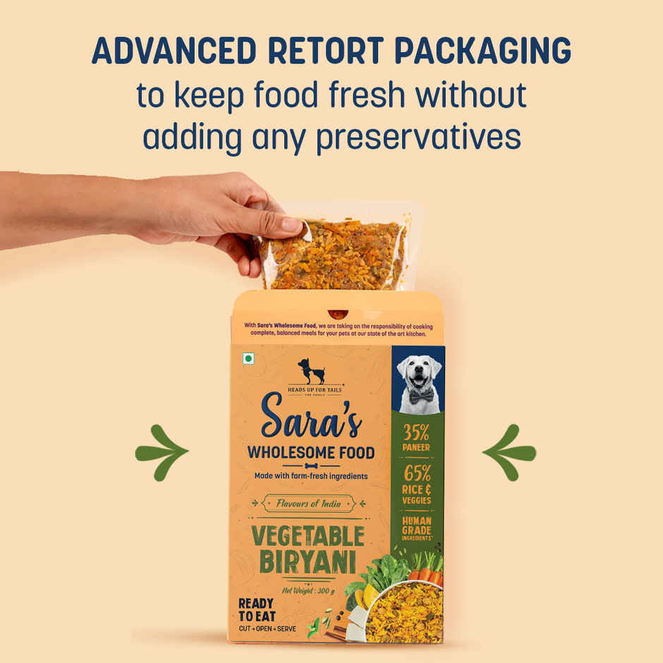 HUFT Sara's Wholesome Flavours Of India Vegetable Biryani Dog Wet Food