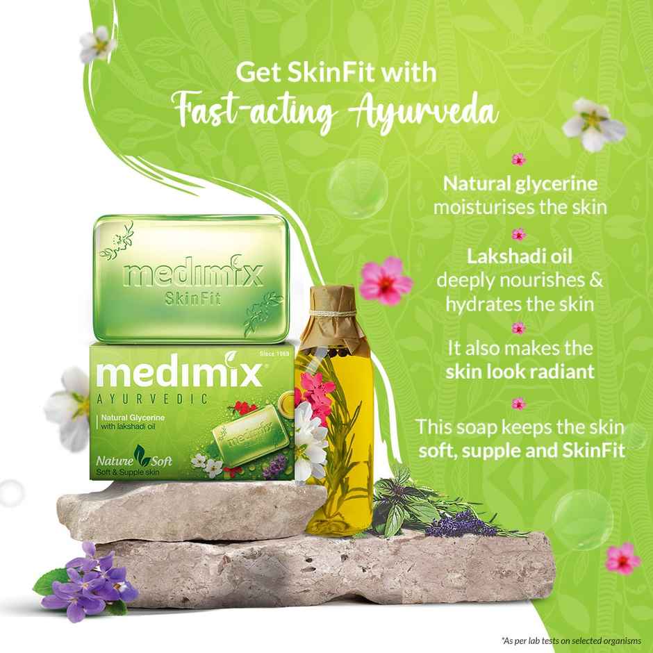 Medimix Ayurvedic Natural Glycerine with Lakshadi Oil Pack of 5