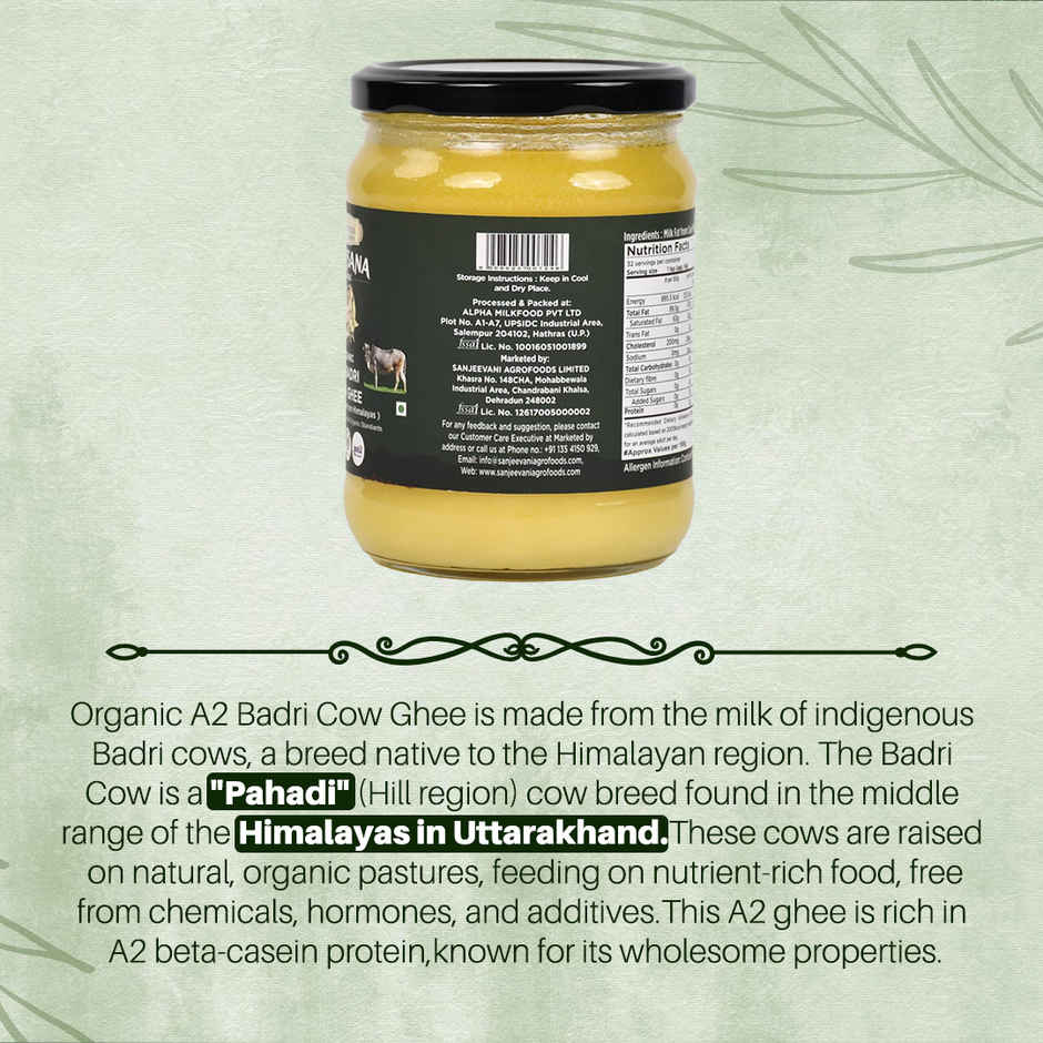 Sanjeevani Organics - Organic A2 Badri Cow Ghee