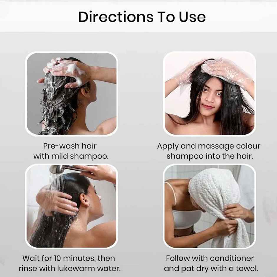 The Wellness Shop Instant Black Hair Coloring Shampoo Conditioner