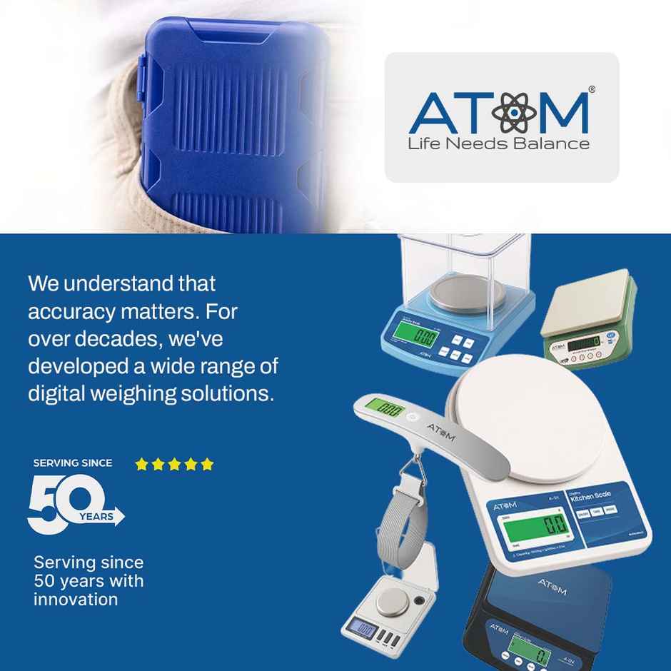 ATOM A 410 Gold Digital Pocket Scale with Capacity 200 g | Jewellery, Precious Gems Stone & Salts.