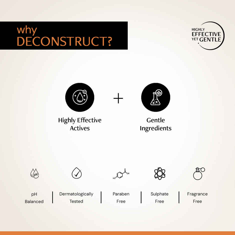 Deconstruct 5% Vitamin C Gel Sunscreen SPF 50 PA++++ | In-Vivo Tested