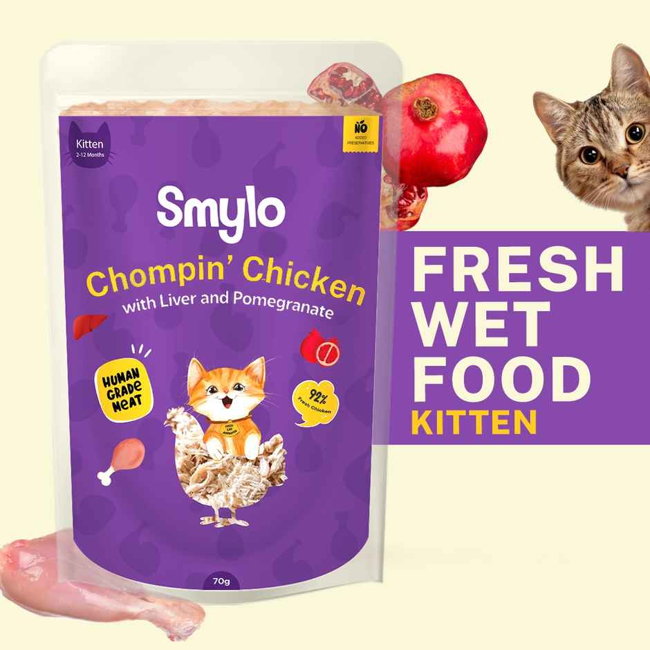 Smylo Kitten Chicken & Liver Wet  Cat Food, Fresh  & Preservative-Free Combo