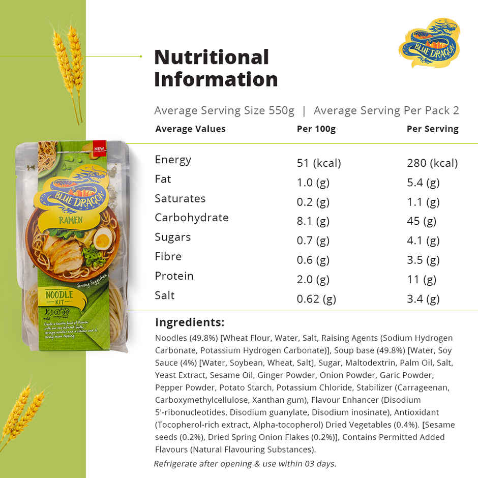 Blue Dragon Vegan Ramen Noodles Kit