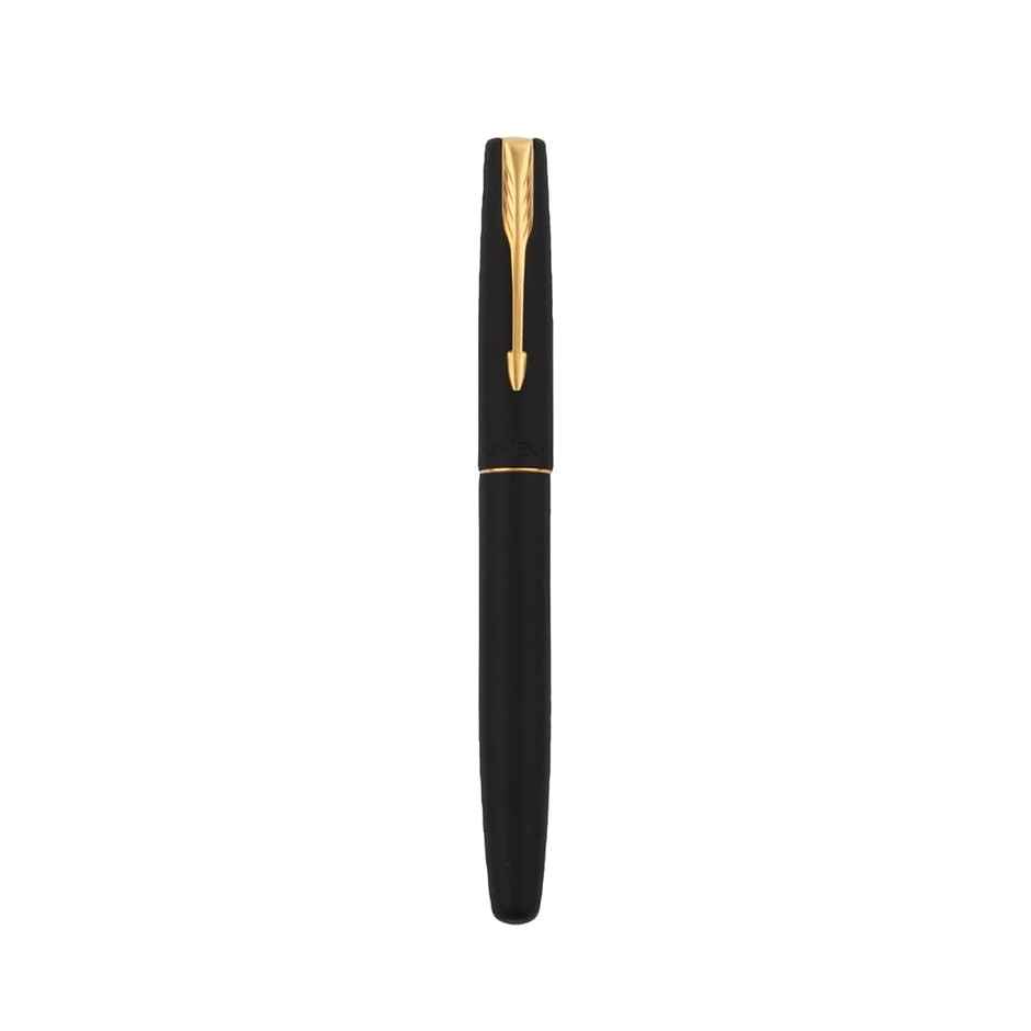 Parker Frontier Rollerball Pen | Gold trim | Ink Color Blue | Matte finish black Body