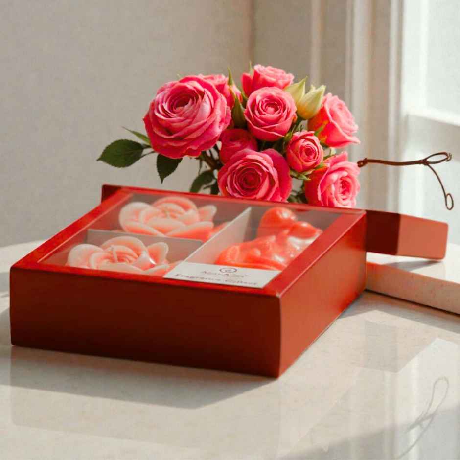 Asian Aura Couple Bloom Candle Set