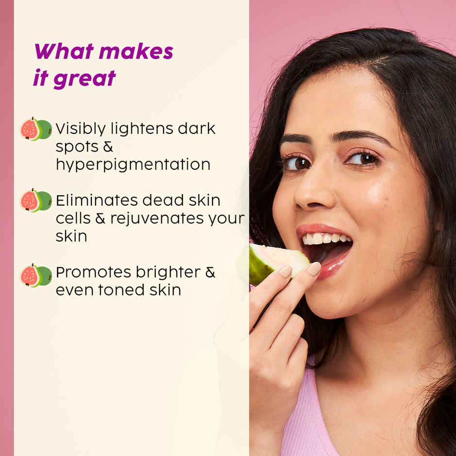 Plix Guava Moisturizer for Skin Brightening | Ethyl Ascorbic Acid, Hyaluronic Acid & Guava Extract