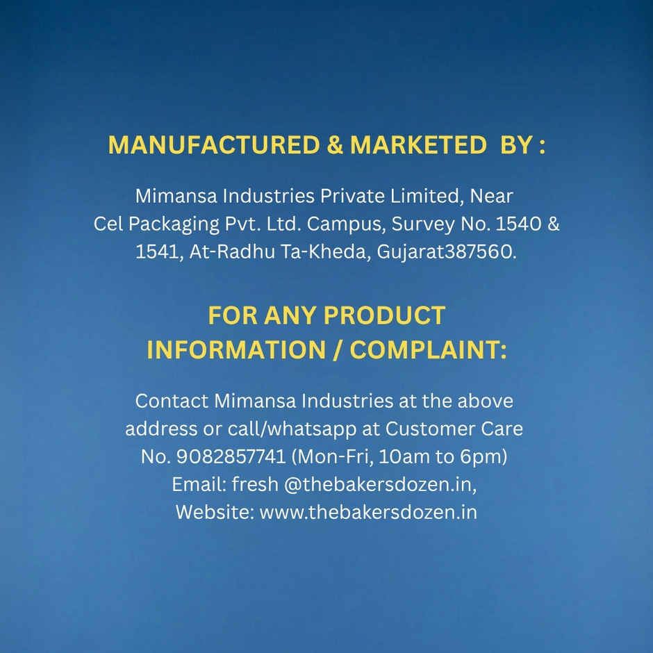 The Baker's Dozen Zero Maida Fruit Cake Rusk - High Protein