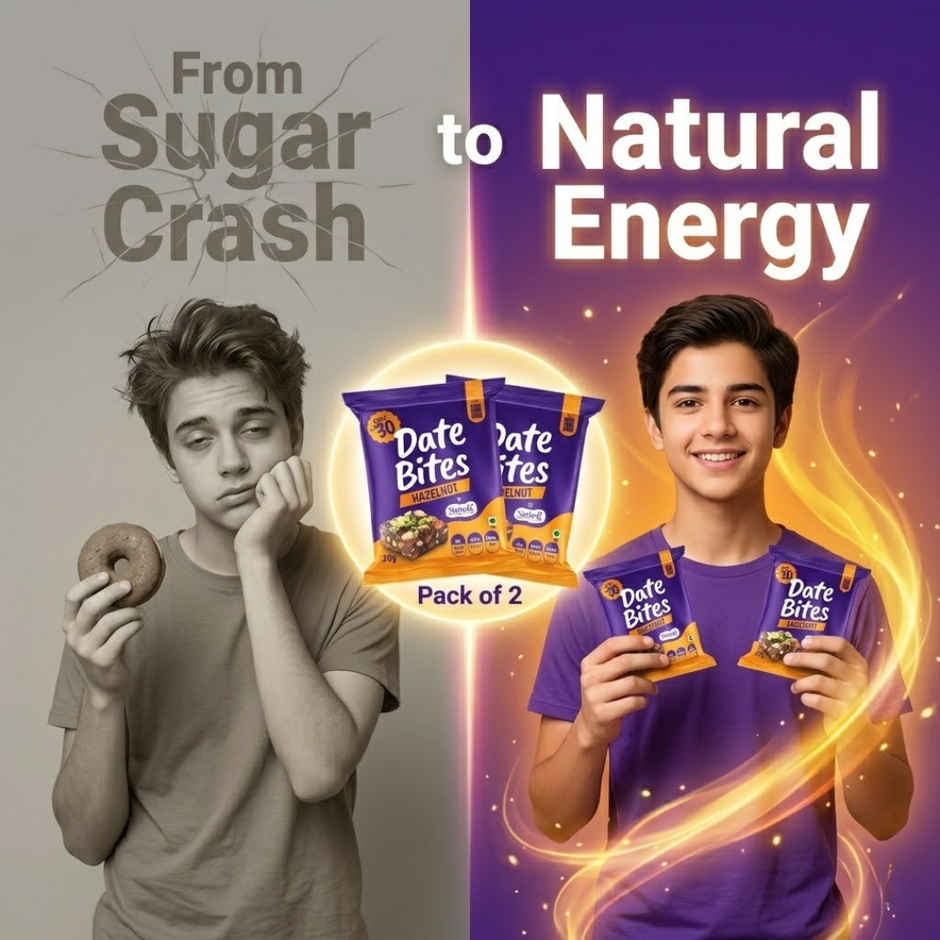 The Naturik Co Hazelnut Date Almond Bites | No Added Sugar | Healthy Energy Snack