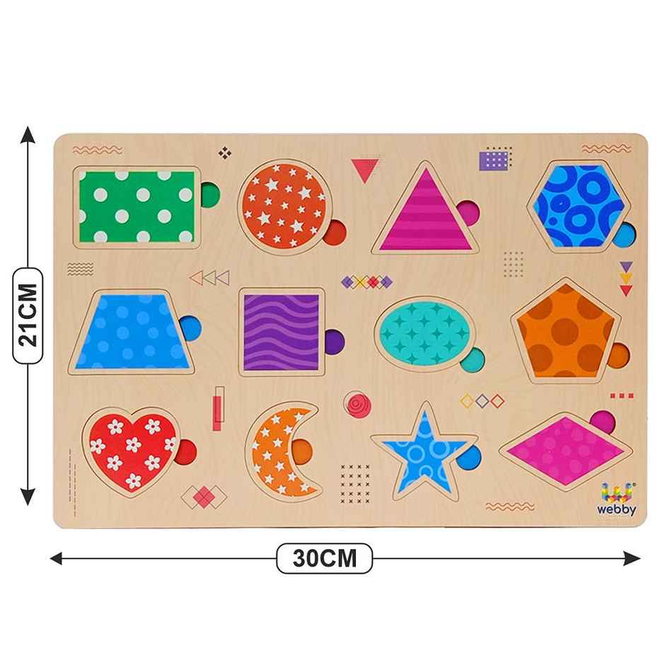 Webby Shapes Educational Wooden Puzzle for Kids