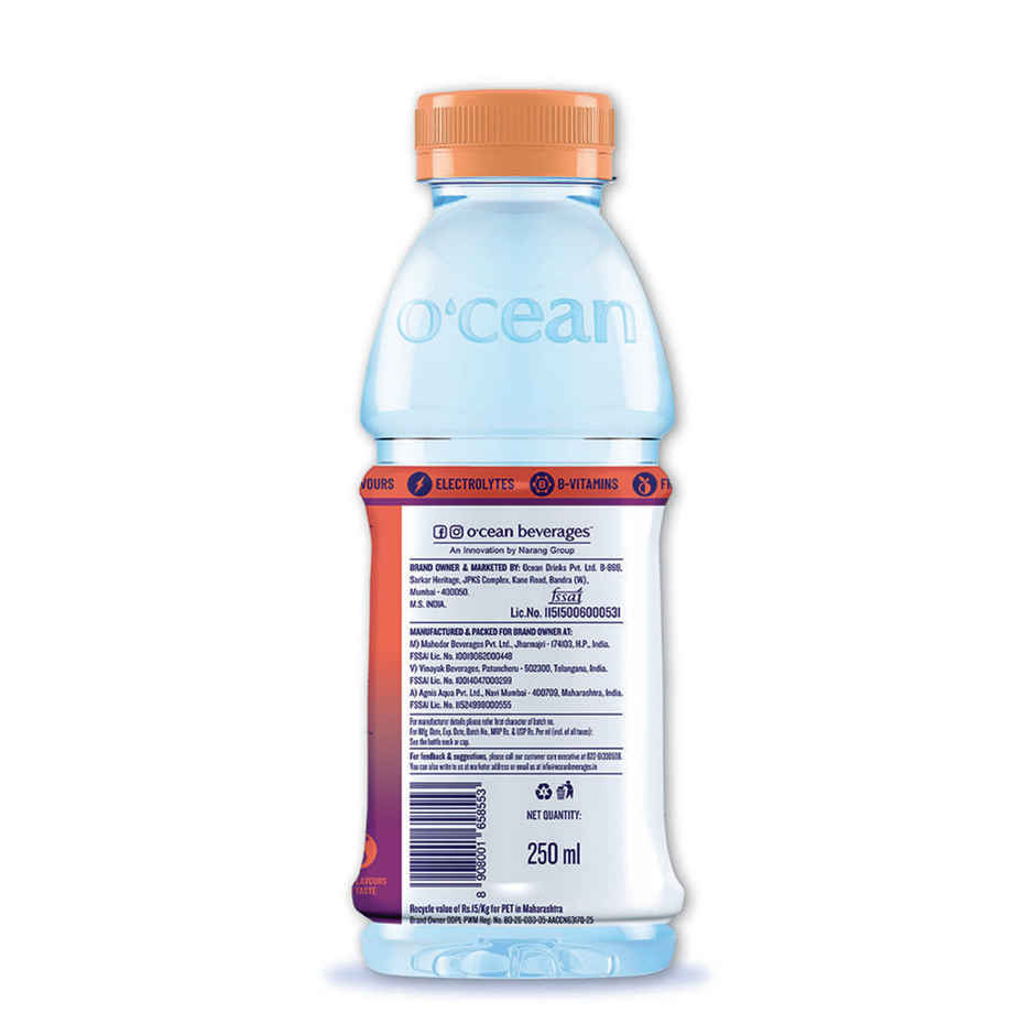 O'cean Fruit Water Peach & Passion Vitamin & Electrolyte Hydration