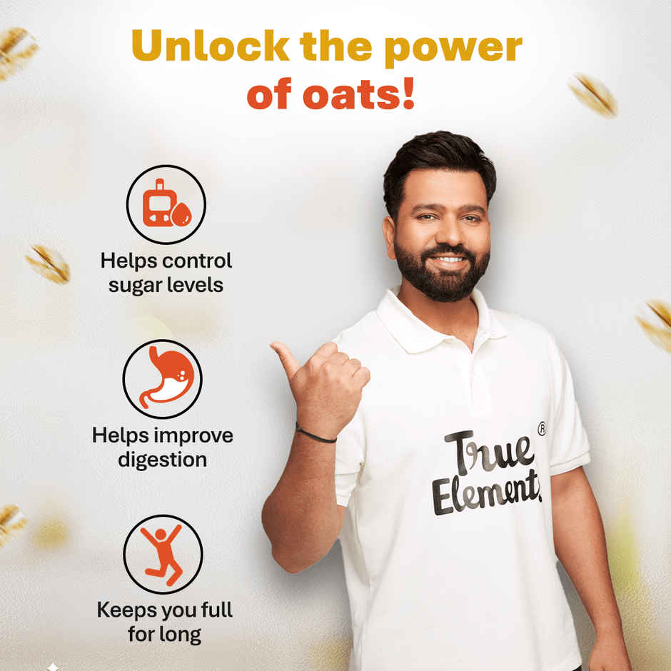 True Elements Steel Cut Oats | premium Wholegrain Oats | High Fibre | Daibetic Friendly