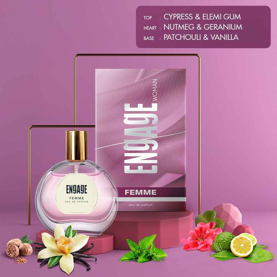 Engage Femme Eau De Parfum for Women | Citrus Floral | Long Lasting Fragrance
