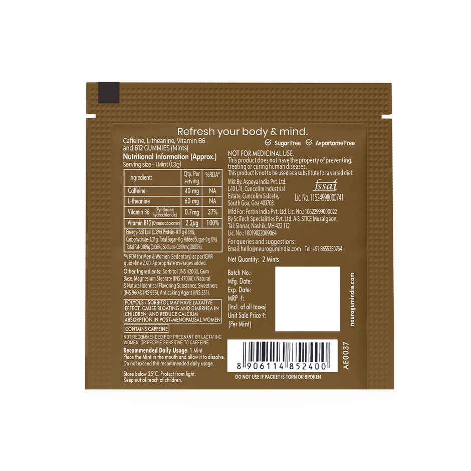 Neuro Energy & Focus Mint (Iced Coffee) Sachet