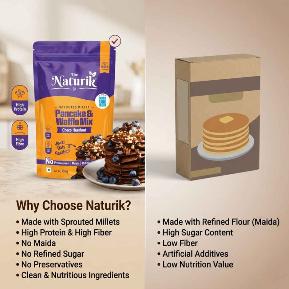 The Naturik Co High Protein Millet Pancake | Hazelnut