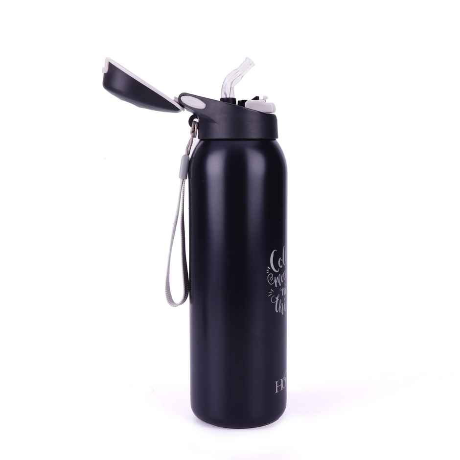 Hoom 304 Stainless Steel Vacuum Insulated Straw Sipper Bottle | 600 ml | Assorted