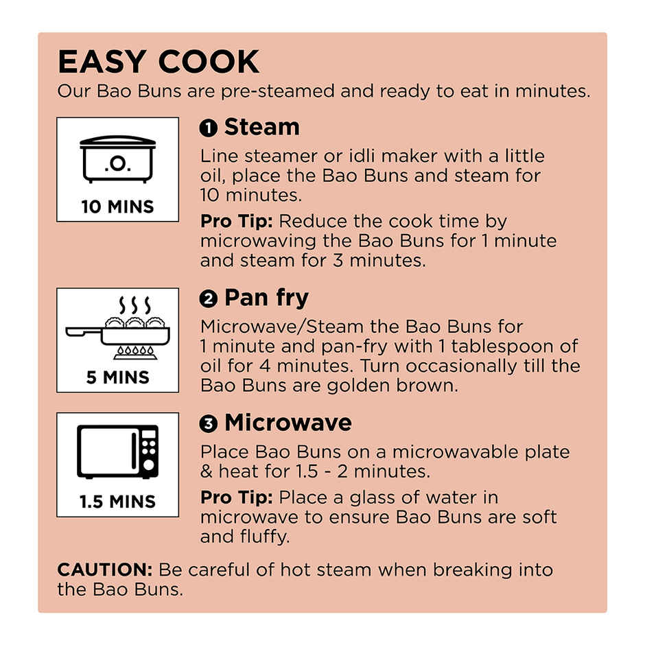 Prasuma Bao Buns - Chicken Keema(100gms) & Prasuma Bao Buns - Butter Chicken(300gms) Combo