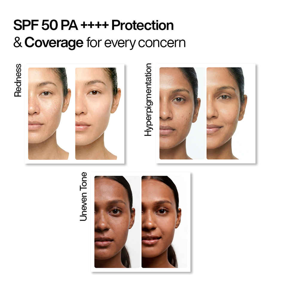 WishCare Daily Tinted Fluid Sunscreen SPF50PA++++ | L101 |All Skin Type | InVivo Tested