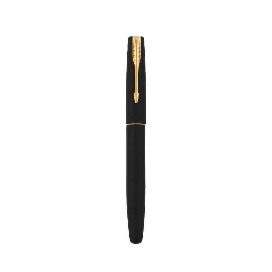 Parker Gift Set Vector Matte Black Gold Trim Roller Ball Pen With Parker Note Book