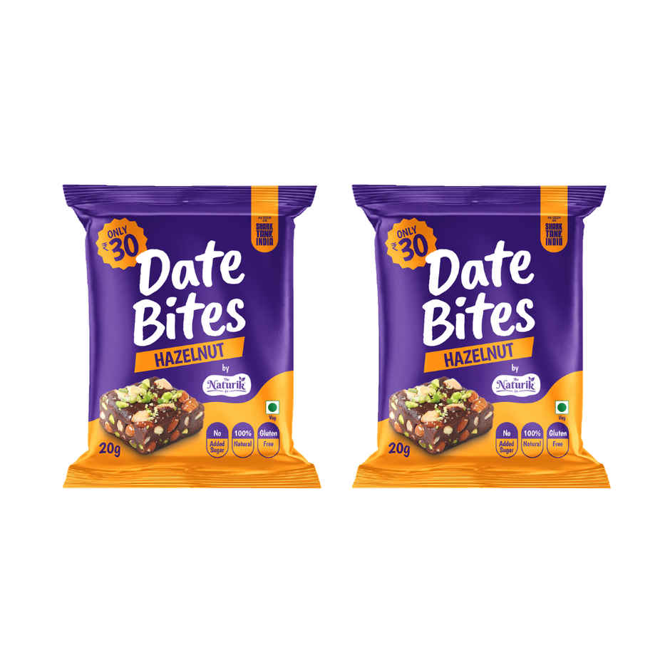 The Naturik Co Hazelnut Date Almond Bites | No Added Sugar | Healthy Energy Snack