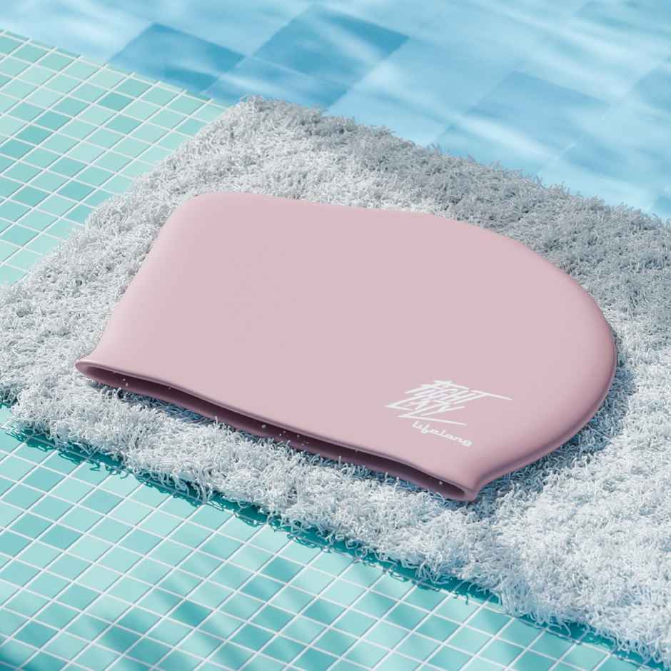 Lifelong Peach Swimming Cap for Women