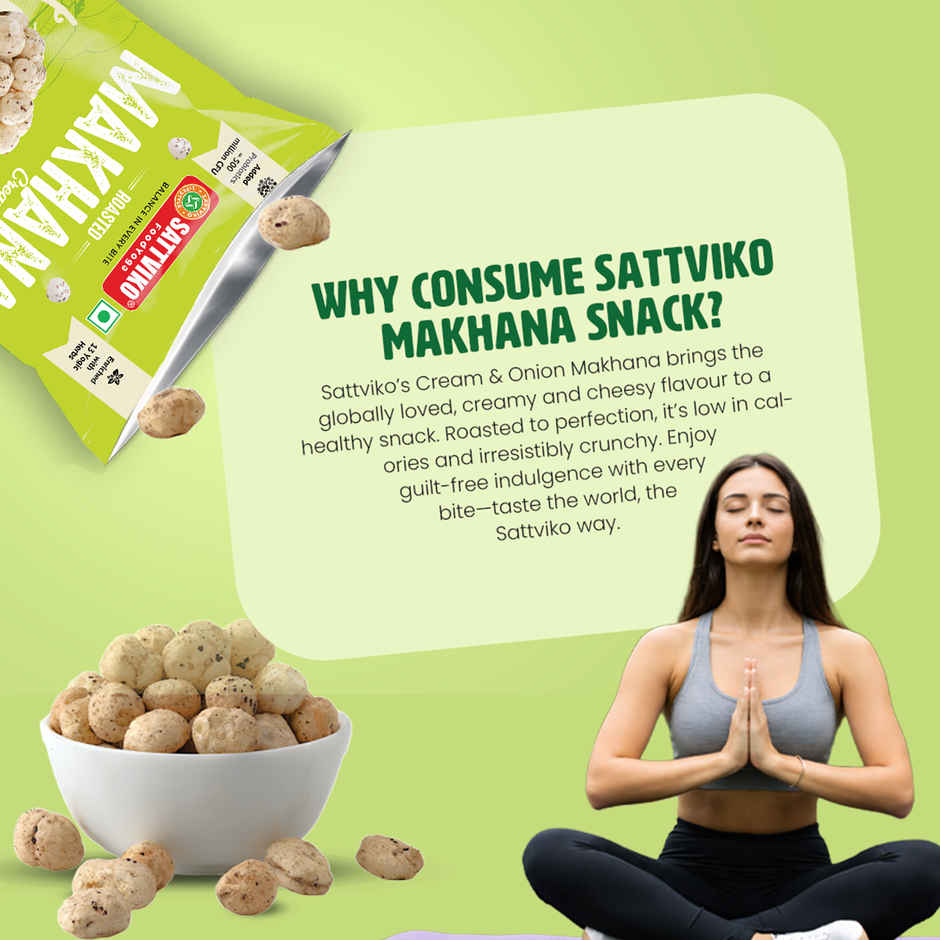 Sattviko Cream & Onion Roasted Makhana