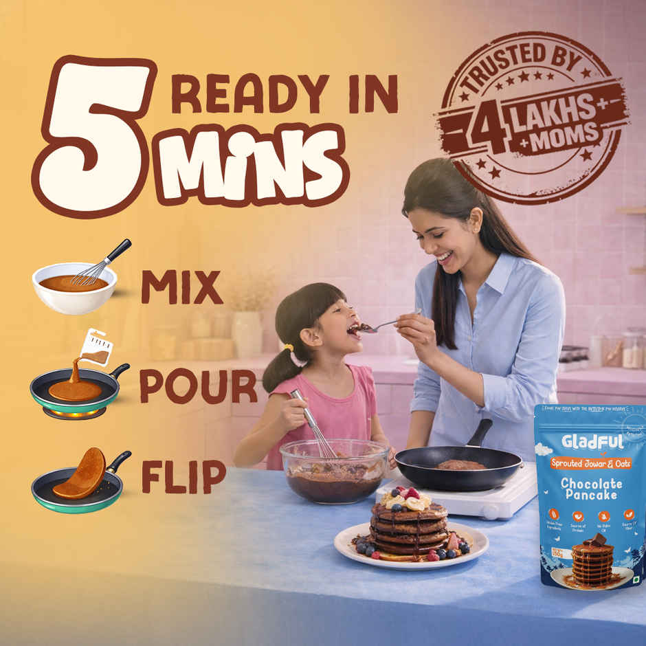 Gladful Choco Pancake Sprouted Millets and Masoor Mix