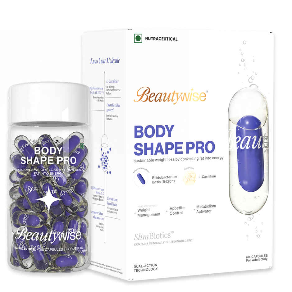 Beautywise Dual Action Body Shape Pro Slimming Supplement for Weight Loss Support (60 Capsules)