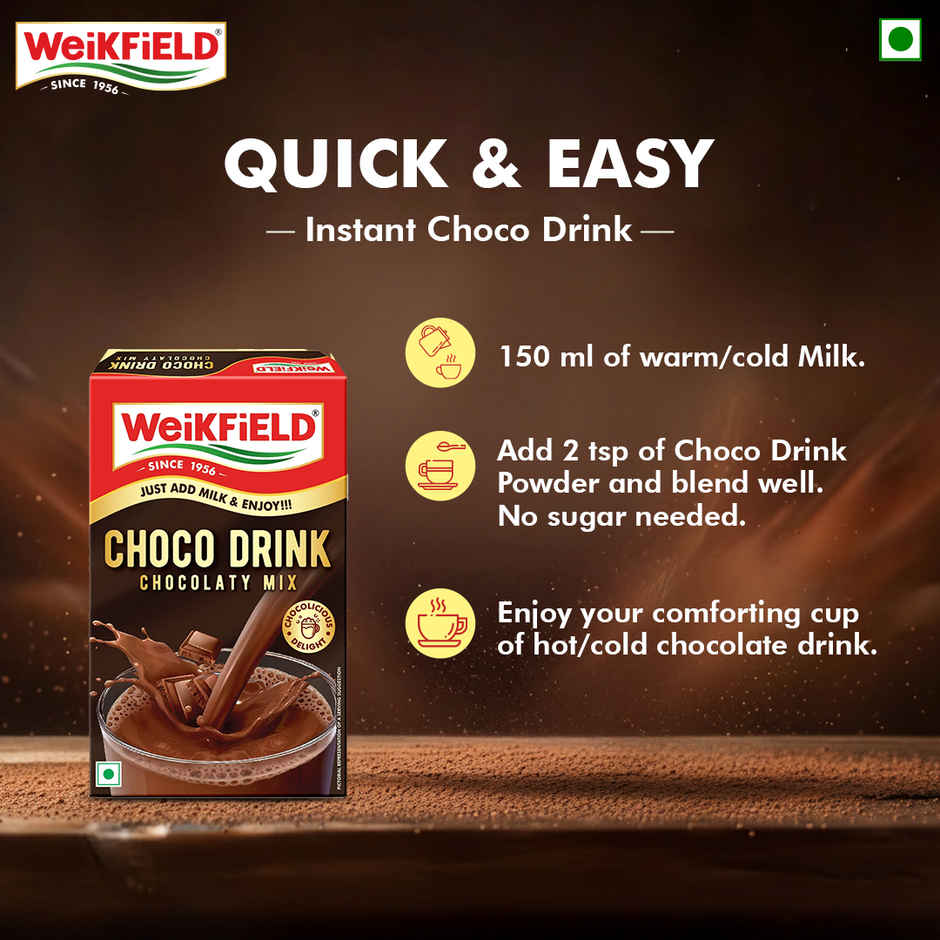 Weikfield Choco Drink Chocolaty Mix | Hot & Cold Beverage Mix