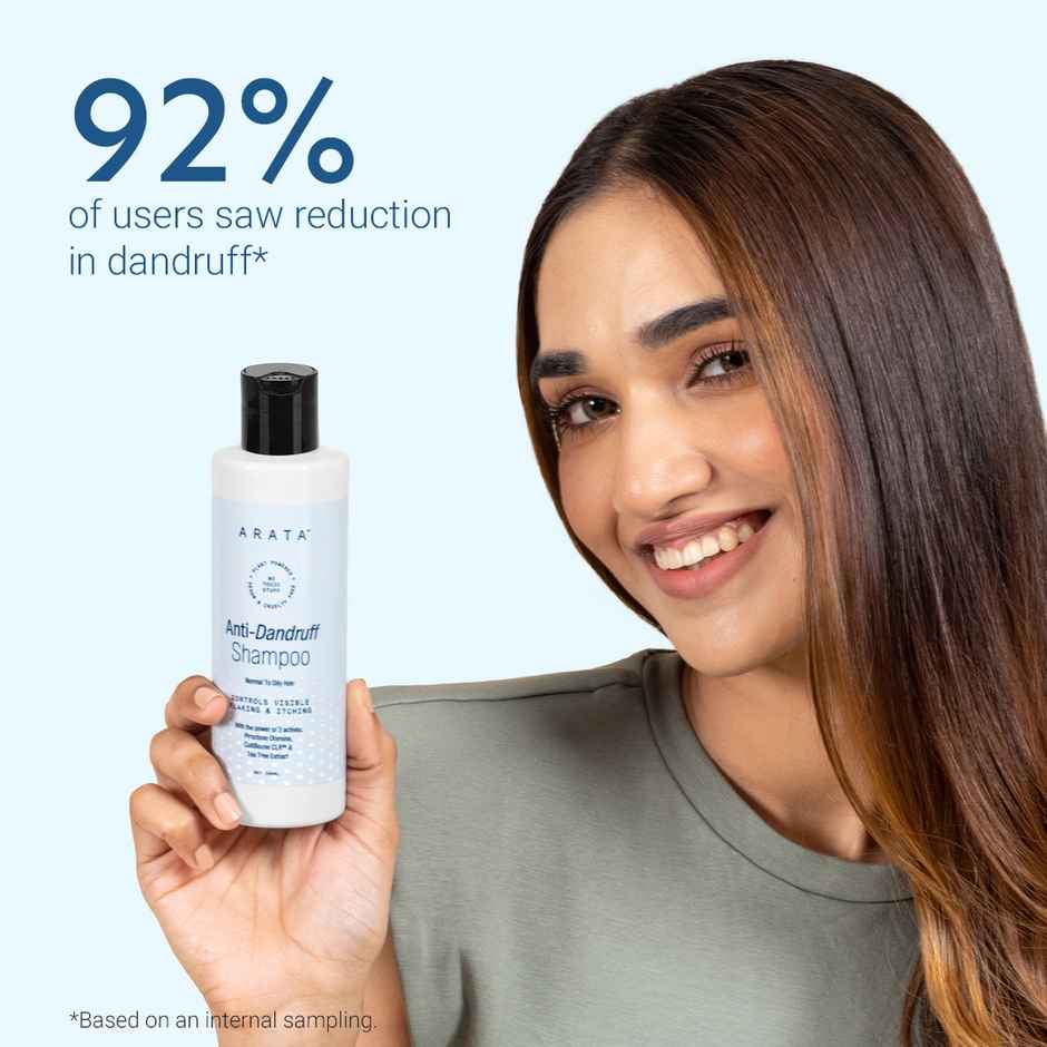 Arata Anti-Dandruff Shampoo with Piroctone Olamine & Salicylic Acid for Dandruff Reduction