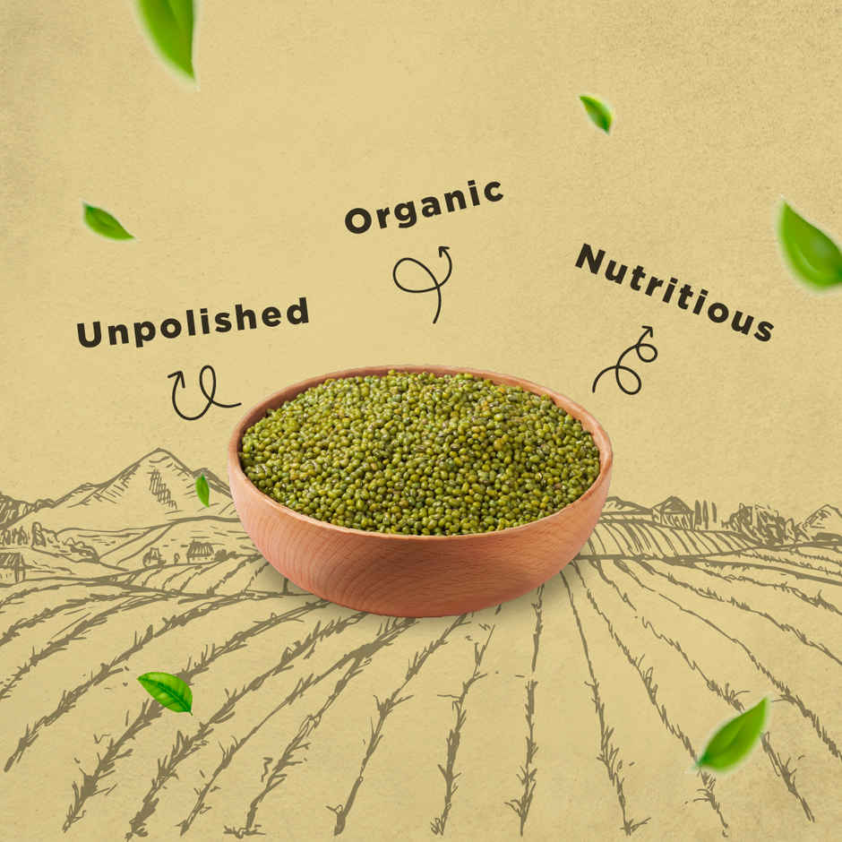 Bharat Organics Unpolished Moong Whole