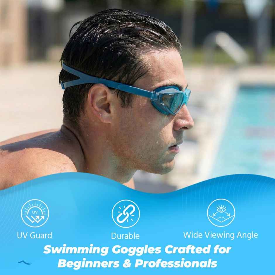 Lifelong Swimming Goggles for Adults | Anti-Fog Swim Glasses | Blue